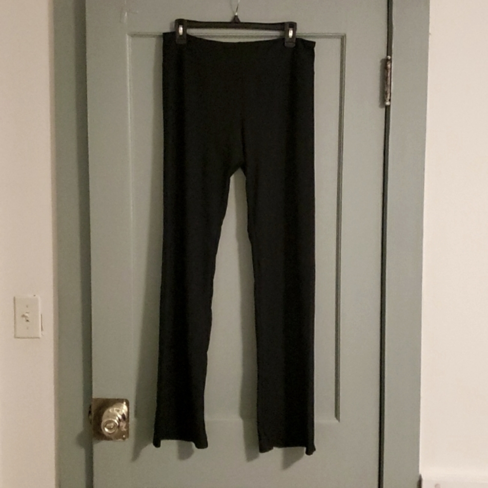 Bally Total Fitness Black Yoga Pants size XL with coolmax